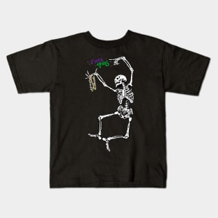 Mardi Gras Skeleton Kids T-Shirt